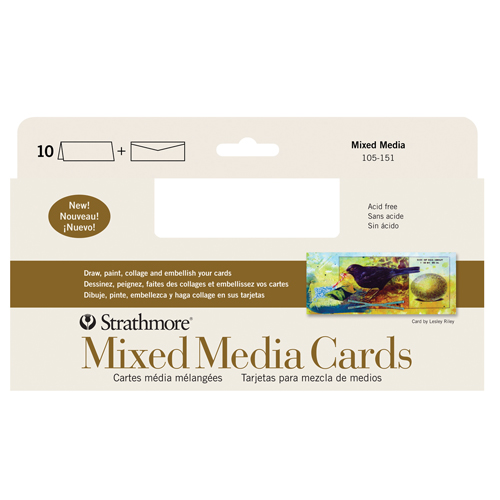 Strathmore Mixed Media Cards - 4" x 9" - Pack of 10