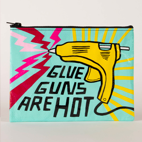 Blue Q Zipper Pouch  Glue Guns are Hot