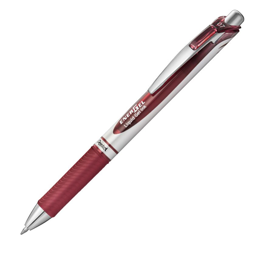 Pentel Energel - Retractable Gel Pen - Burgundy