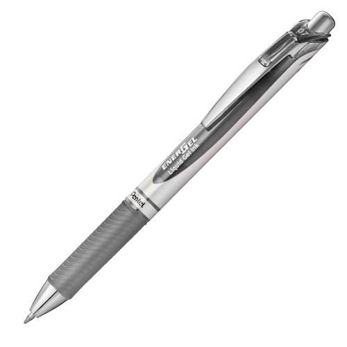 Pentel Energel - Retractable Gel Pen - Light Grey