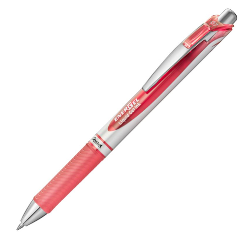 Pentel Energel - Retractable Gel Pen - Coral Pink