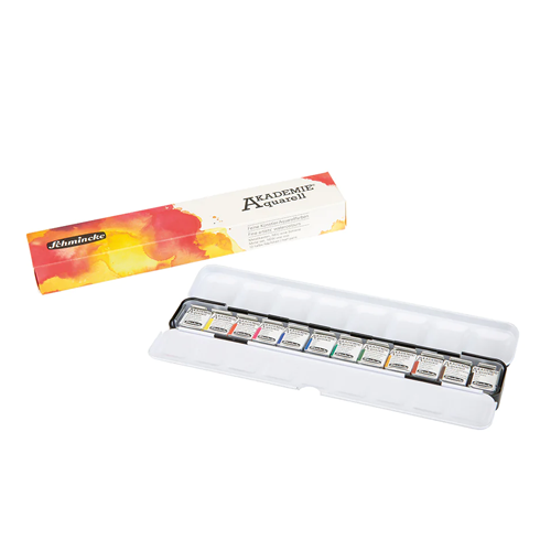 Schmincke Akademie Watercolour 1/2 Pan Set of 12