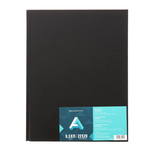 Art Alternatives Hardbound Sketchbook - 8.5" x 11" - Black