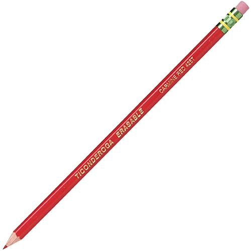 Dixon Ticonderoga Erasable Pencil - Red