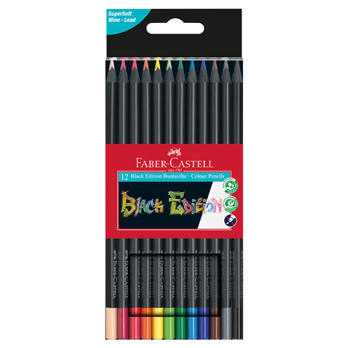 Faber-Castell Black Edition colour pencils, Set of 12