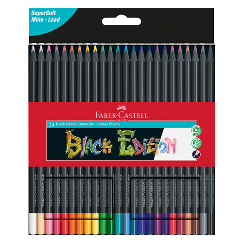 Faber-Castell Black Edition colour pencils, Set of 24