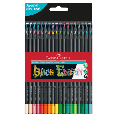 Faber-Castell Black Edition colour pencils, Set of 36