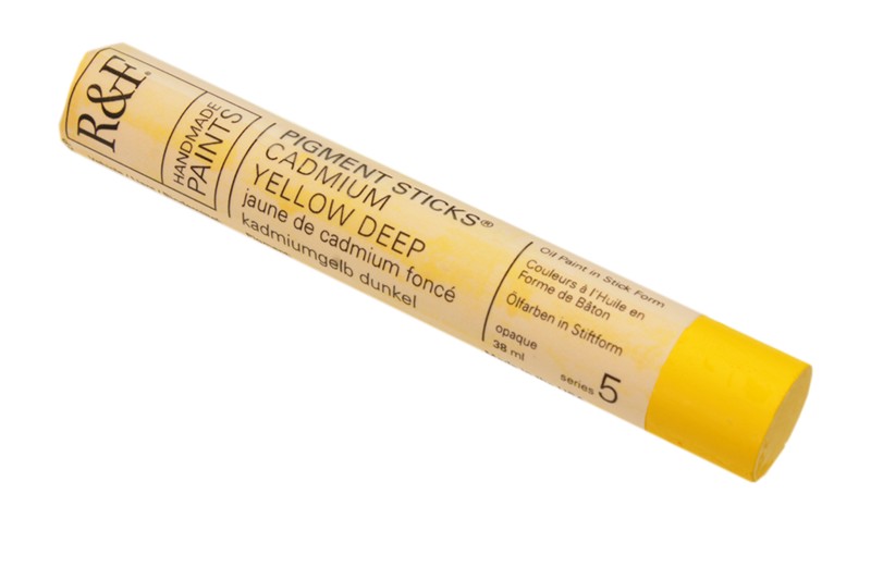 R&F Pigment Stick  38mL  Cadmium Yellow Deep