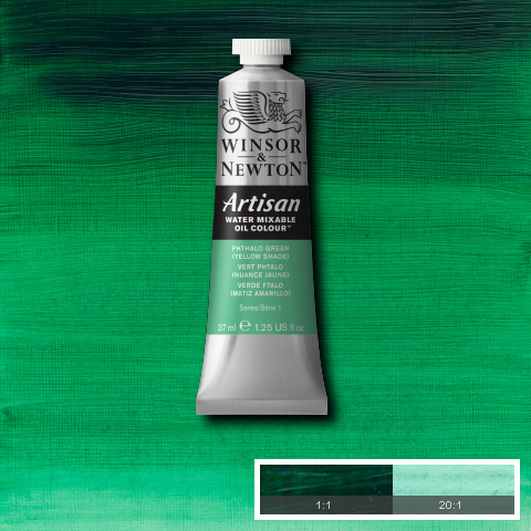 Artisan Water Mixable Oil 37ml Phthalo Green (Yellow Shade)