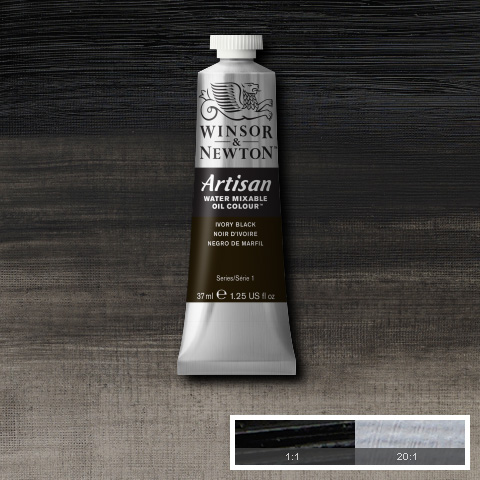 Artisan Water Mixable Oil 37ml Ivory Black