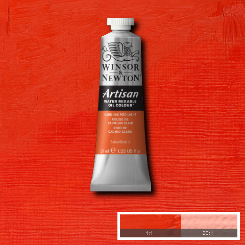 Artisan Water Mixable Oil 37ml Cadmium Red Light
