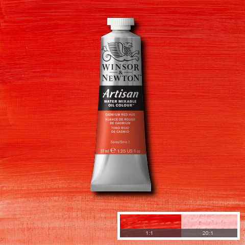 Artisan Water Mixable Oil 37ml Cadmium Red Hue