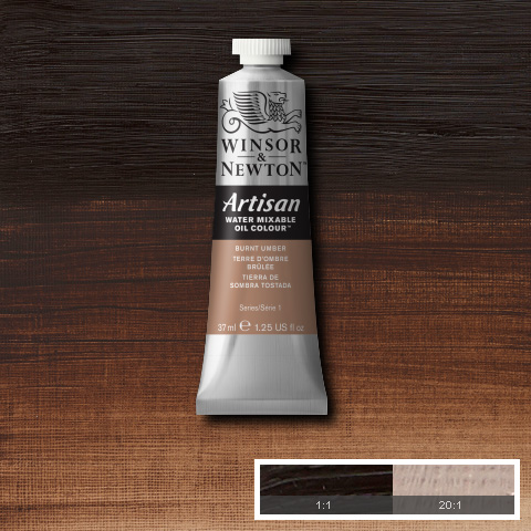 Artisan Water Mixable Oil 37ml Burnt Umber