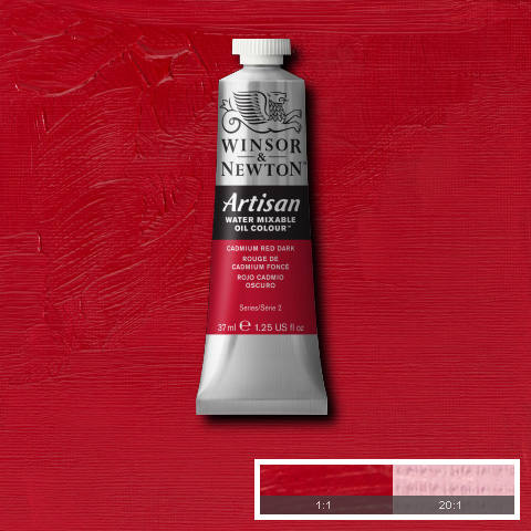 Artisan Water Mixable Oil 37ml Cadmium Red Dark