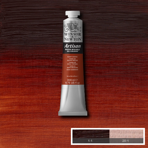 Artisan Water Mixable Oil 200ml Burnt Sienna