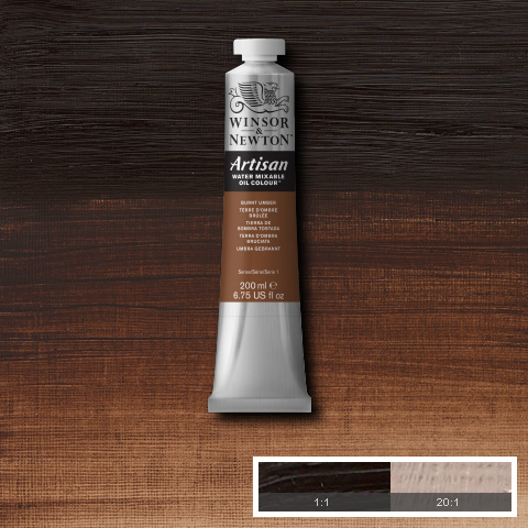 Artisan Water Mixable Oil 200ml Burnt Umber