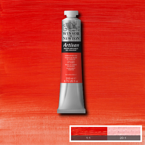 Artisan Water Mixable Oil 200ml Cadmium Red Hue