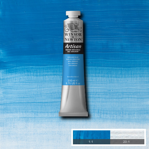 Artisan Water Mixable Oil 200ml Cerulean Blue Hue