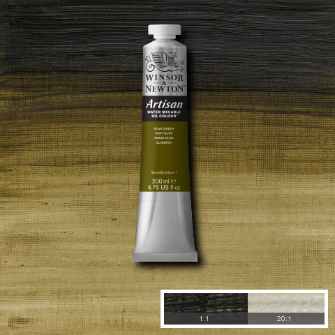 Artisan Water Mixable Oil 200ml Olive Green