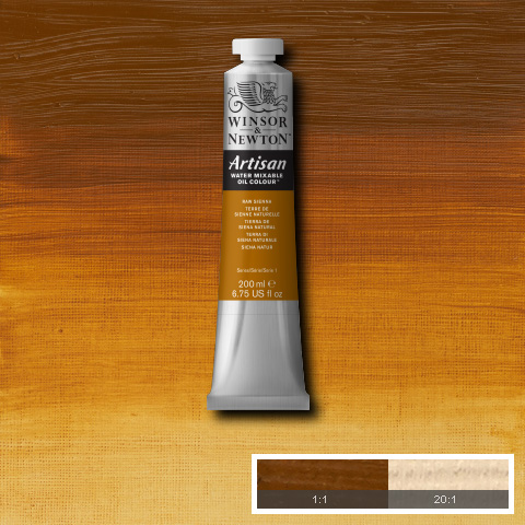 Artisan Water Mixable Oil 200ml Raw Sienna