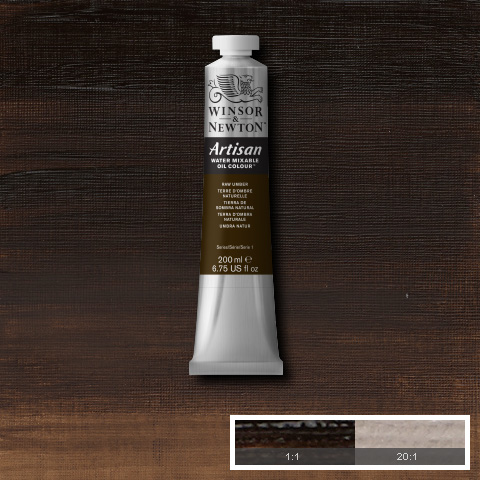 Artisan Water Mixable Oil 200ml Raw Umber