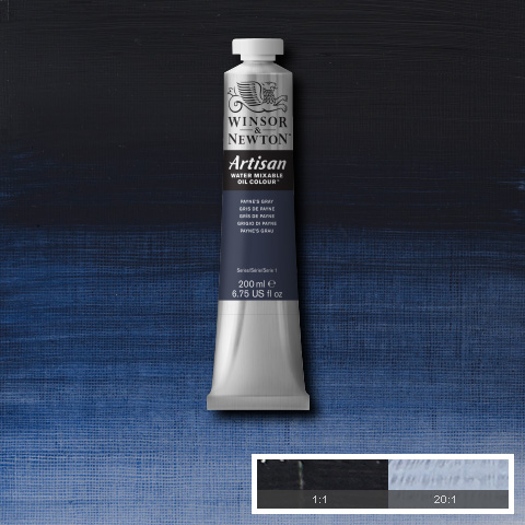 Artisan Water Mixable Oil 200ml Payne's Grey