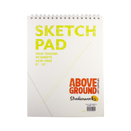 Basics Sketch Pad, 5.5x8.5, 67 lb. / 100 gsm, 100 Sheets, White  5.5x8.5 Sketch Pad