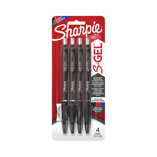 Sharpie S Gel Pen .7mm Asst 4pk