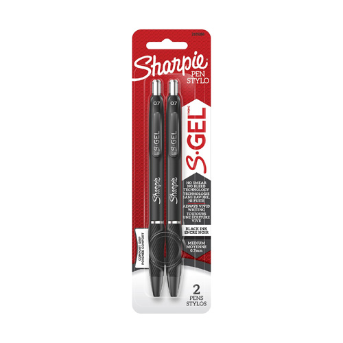 Sharpie S Gel Pen .7mm Black 2pk