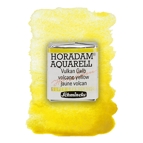 Schmincke Horadam Supergranulating Watercolour - Half Pan - 911 Volcano Yellow