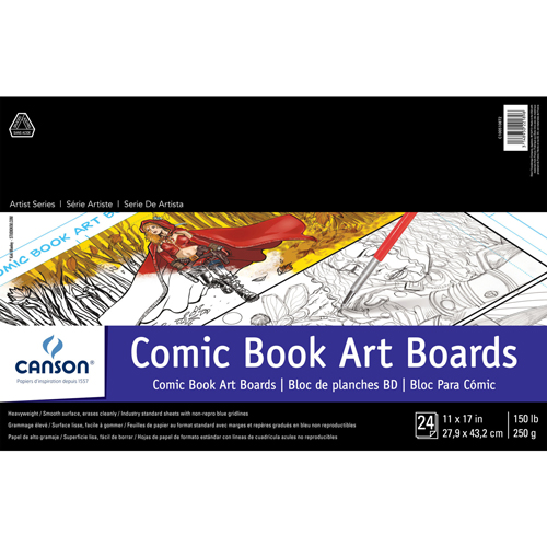 RULED PRO COMIC ART BOARDS (24 Sheets) 11 x 17