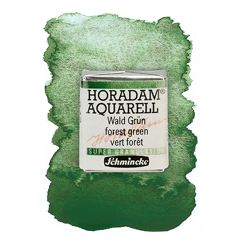 Schmincke Horadam Supergranulating Watercolour - Half Pan - 942 Forest Green 