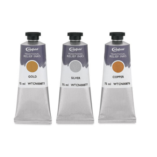 Cranfield Traditional Relief Ink Metallics - Set of 3 x 75ml Tubes