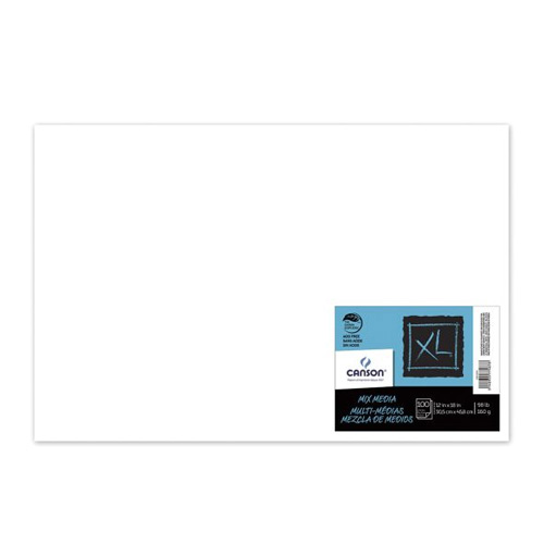 Canson XL Mixed Media Paper - 12" x 18" - 100 Sheets Pack