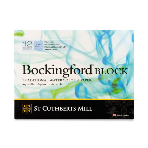Bockingford Cold Pressed Watercolour Block - 140lb - 9" x 12" 