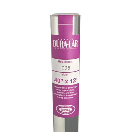 Grafix Dura-Lar Clear Acetate Alternative .005" Film Roll - 40" x 12ft