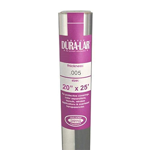 Grafix Dura-Lar Clear Acetate Alternative .005" Film Roll - 20" x 25ft