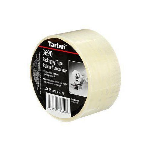 3M Tartan #3690 Clear Packaging Tape 2” x 55yds