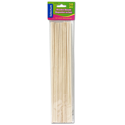 Selectum Dowels 3/16" x 12" - 20 pack