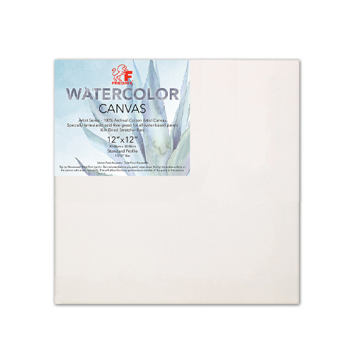 Fredrix Watercolour Stretched Prime Canvas - 12 x 12in.