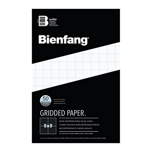 Bienfang 8x8 Grid Pad - 50 sheets - 11 x 17in.