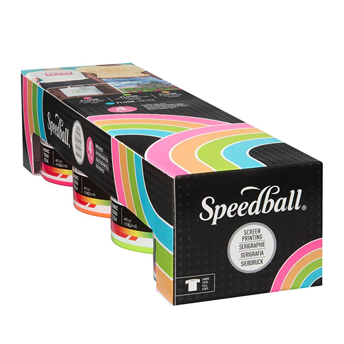 Speedball Screen Printing Ink Set of 4 - Fluorescent Colours