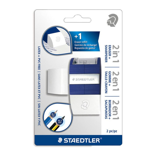 Staedtler Mars Eraser and Sharpener Combination With Eraser Refill