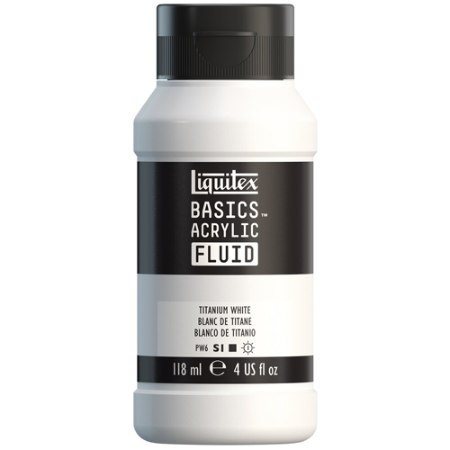 Liquitex Basics Fluid - Titanium White - 118mL