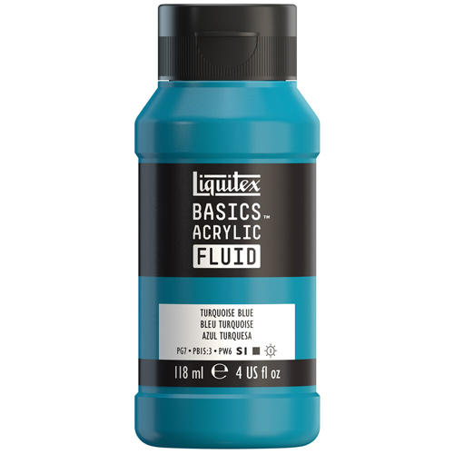 Liquitex Basics Fluid - Turquoise Blue - 118mL