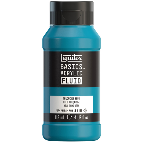 Liquitex Basics Fluid - Turquoise Blue - 118mL