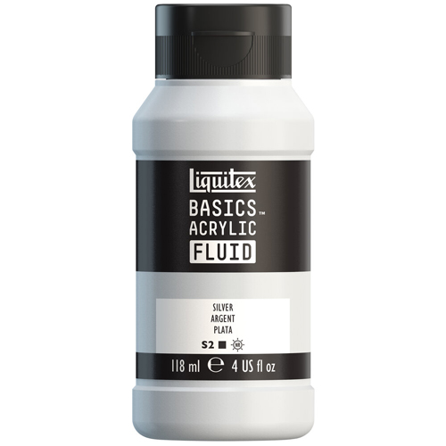 Liquitex Basics Fluid - Silver - 118mL