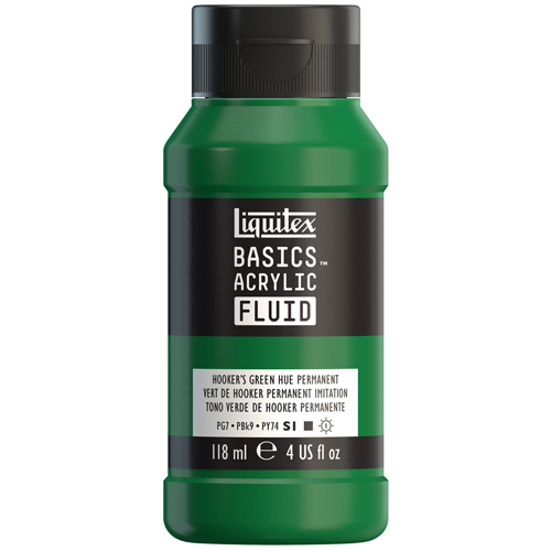 Liquitex Basics Fluid - Hookers Green Hue Permanent - 118mL