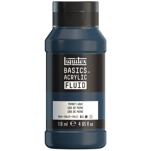 Liquitex Basics Fluid - Payne's Grey - 118mL