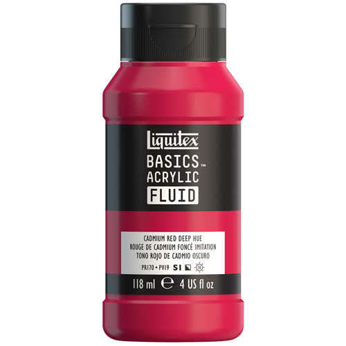 Liquitex Basics Fluid - Cadmium Red Deep Hue - 118mL